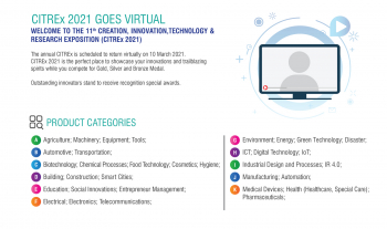 INVITATION TO PARTICIPATE IN 11TH CREATION, INNOVATION, TECHNOLOGY & RESEARCH EXPOSITION (CITREx) 2021 (VIRTUAL EDITION)