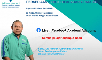 TOWN HALL: E-PORTFOLIO DAN MY ADAB, PERSEDIAAN KEBOLEHPASARAN GRADUAN