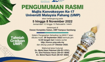 Majlis Konvokesyen Ke-17 (MKK17) Universiti Malaysia Pahang (UMP) 