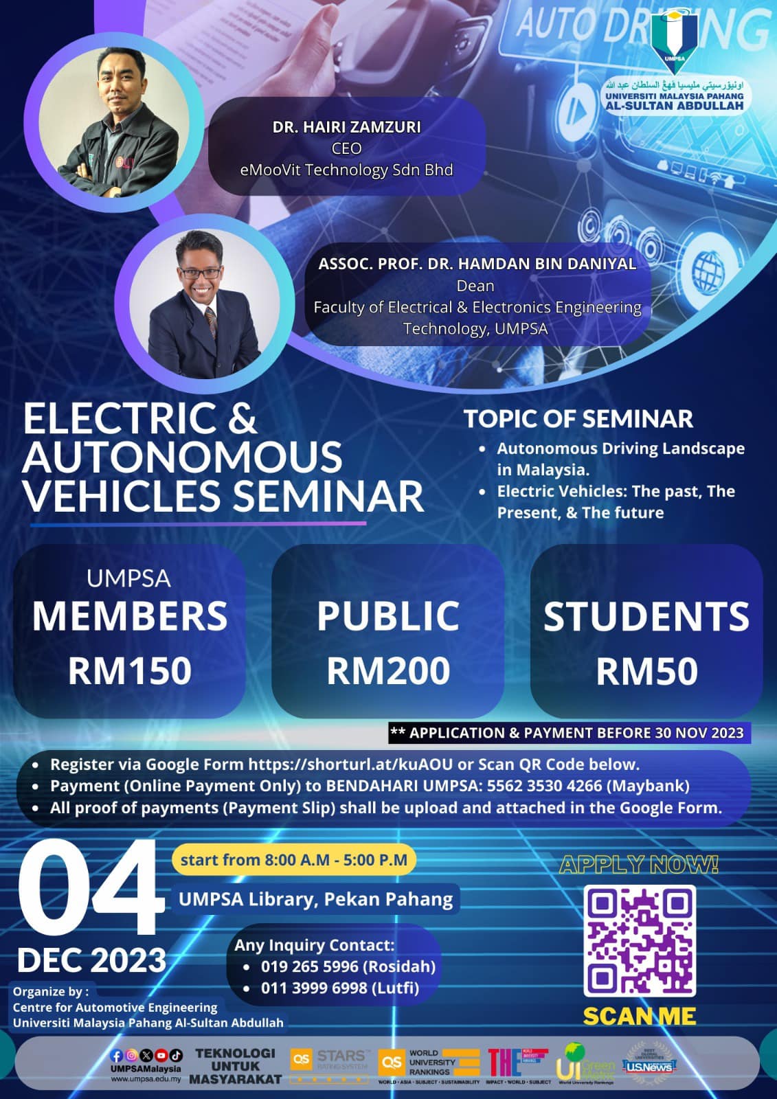 Seminar on Electric & Autonomous Vehicles
