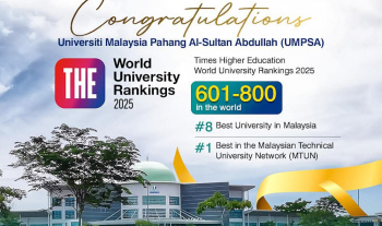 UMPSA di Tangga 601-800 Terbaik Dunia Dalam Penarafan Times Higher Education (The) World University Rankings 2025