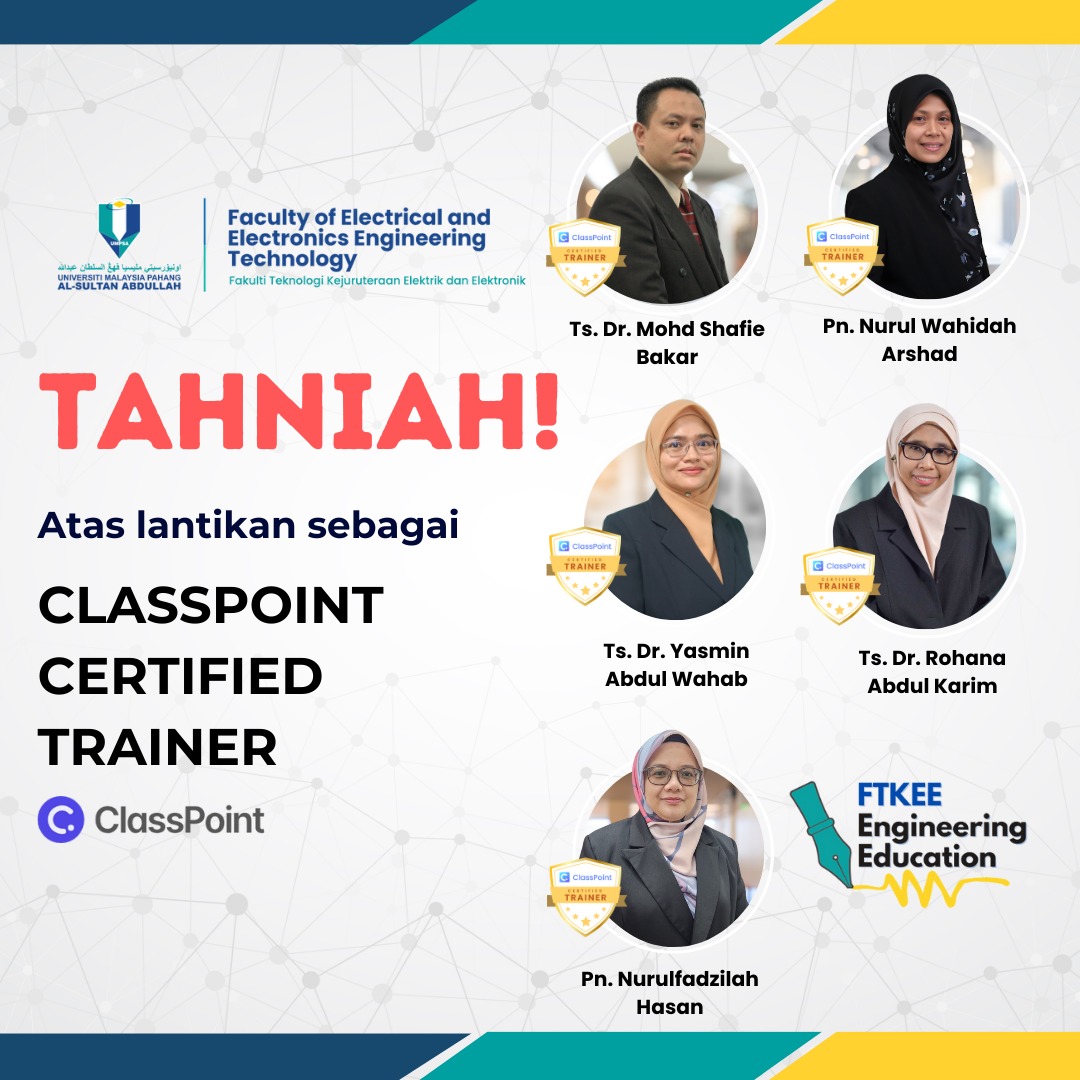 Tahniah atas pelantikan sebagai ClassPoint Certified Trainer