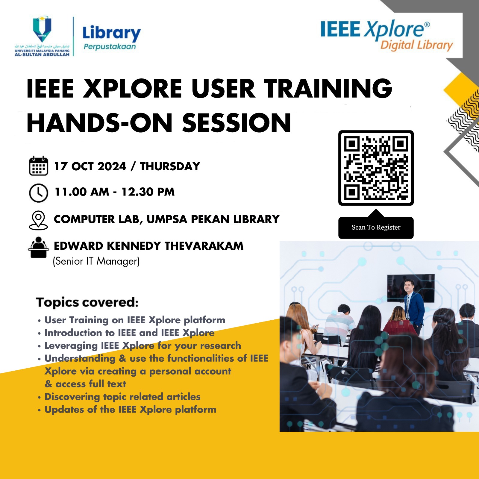 Library Research Support Week 2024: IEEE Xplore User Training