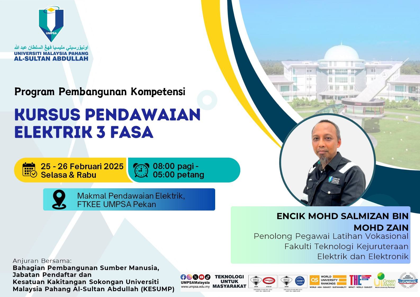 Kursus Pendawaian Elektrik 3 Fasa 
