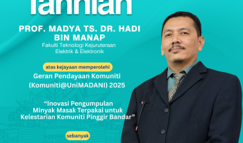 Tahniah kepada Profesor Madya Ts. Dr. Hadi bin Manap
