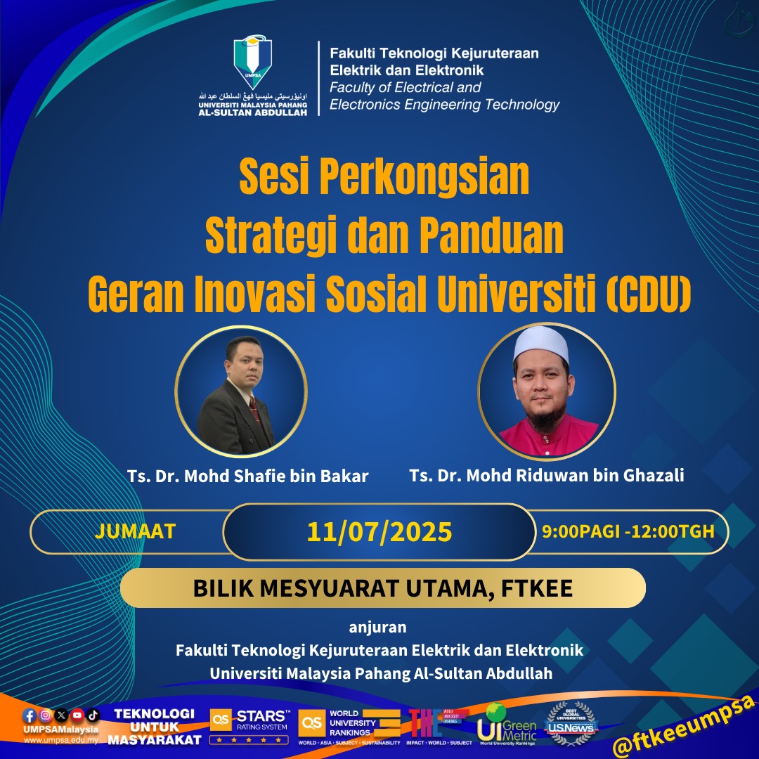 Jemputan Sesi Perkongsian Strategi dan Panduan Geran Inovasi Sosial Universiti (CDU)
