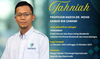 Setinggi-tinggi Tahniah kepada Prof Madya Dr.Mohd Anwar bin Zawawi
