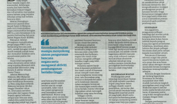 [Utusan Malaysia] AI mampu tangani bencana alam? 