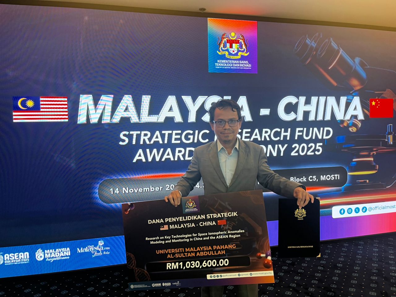 UMPSA Continues to Excel: FTKEE Researcher Recognised in 8 Malaysia–China SRF Projects Worth RM10.47 Million