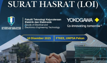 Majlis Menandatangani Surat Hasrat (LOI) antara FTKEE UMPSA dan Yokogawa 