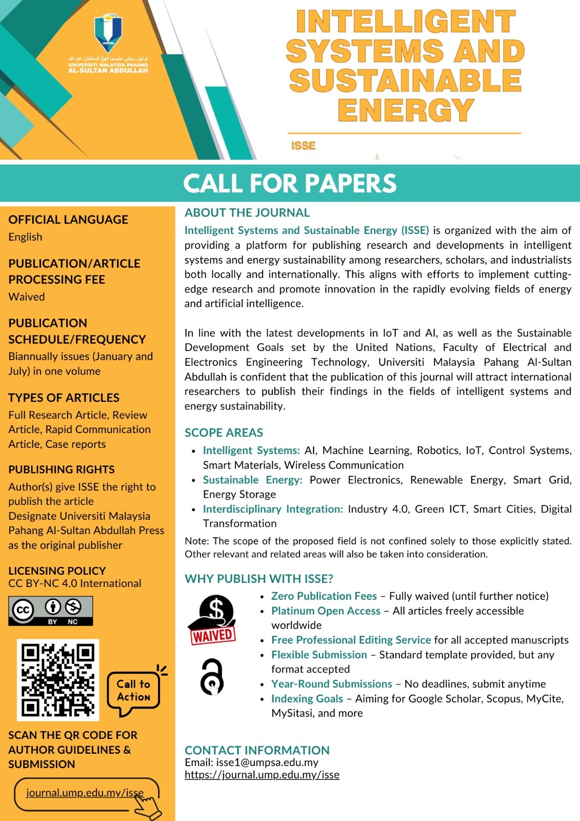 Opportunity for Scholarly Publication: ISSE Journal Now Open