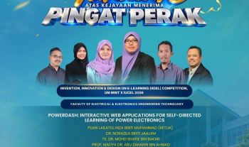 Tahniah Atas Kejayaan Pasukan Penyelidik FTKEE UMPSA Menerima Pingat Perak di UM MINT x IUCEL 2026